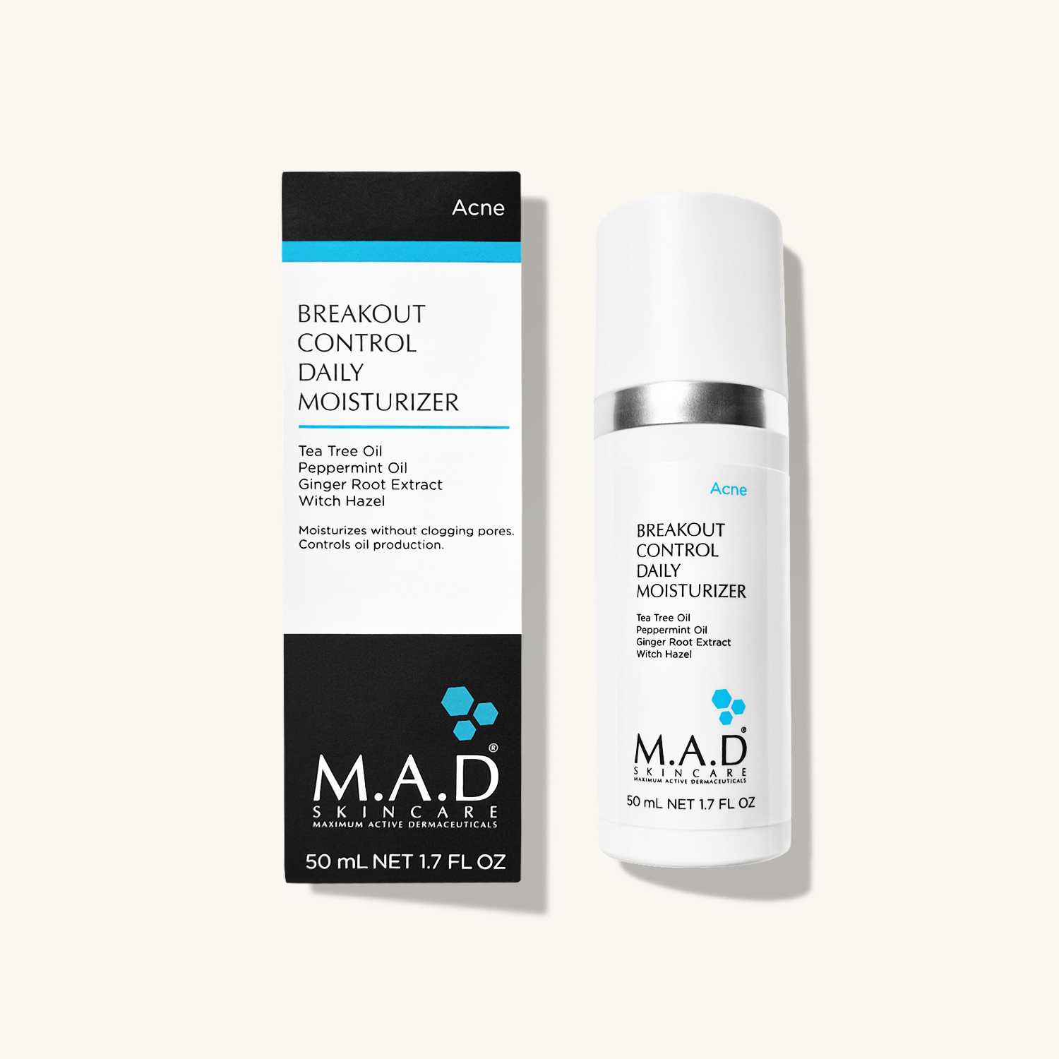 M.A.D SKINCARE Breakout Control Daily Moisturizer — Увлажняющий крем с эффектом устранения раздражений