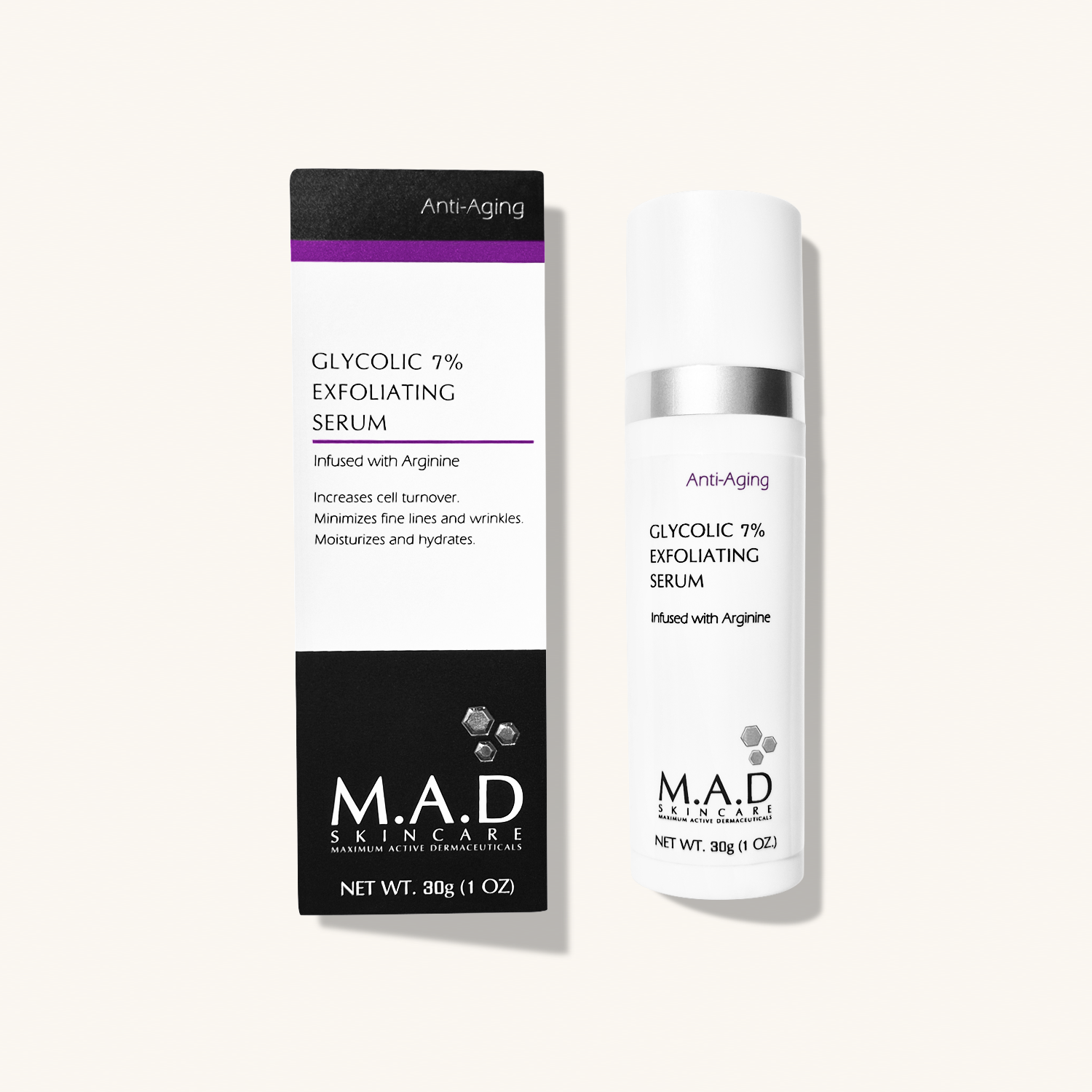 M.A.D SKINCARE Glycolic 7% Exfoliating Serum — Отшелушивающая сыворотка с 7% гликолевой кислотой