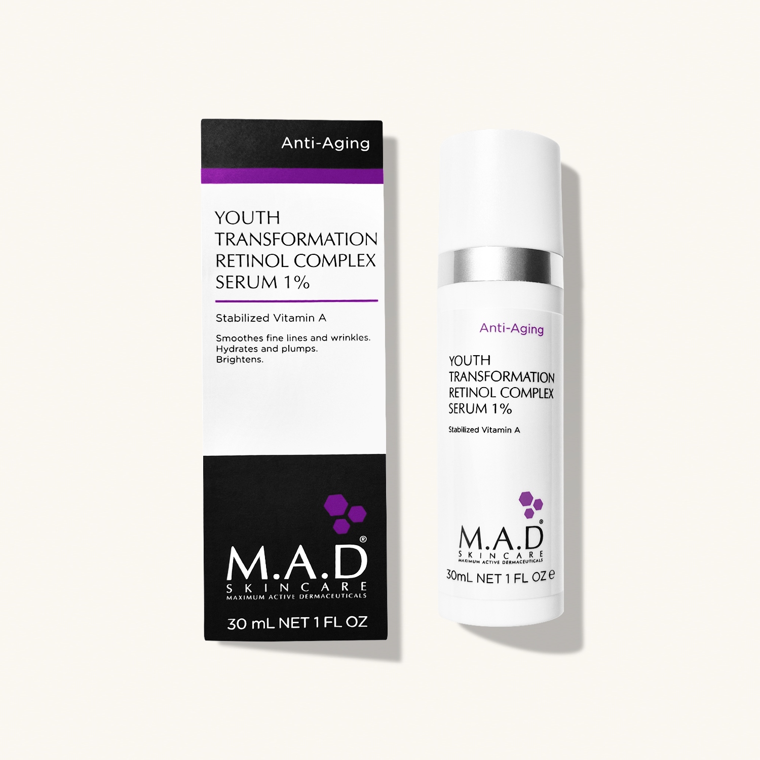 M.A.D SKINCARE Youth Transformation Retinol Complex Serum 1% — Сыворотка для комплексного омоложения кожи с 1% ретинолом