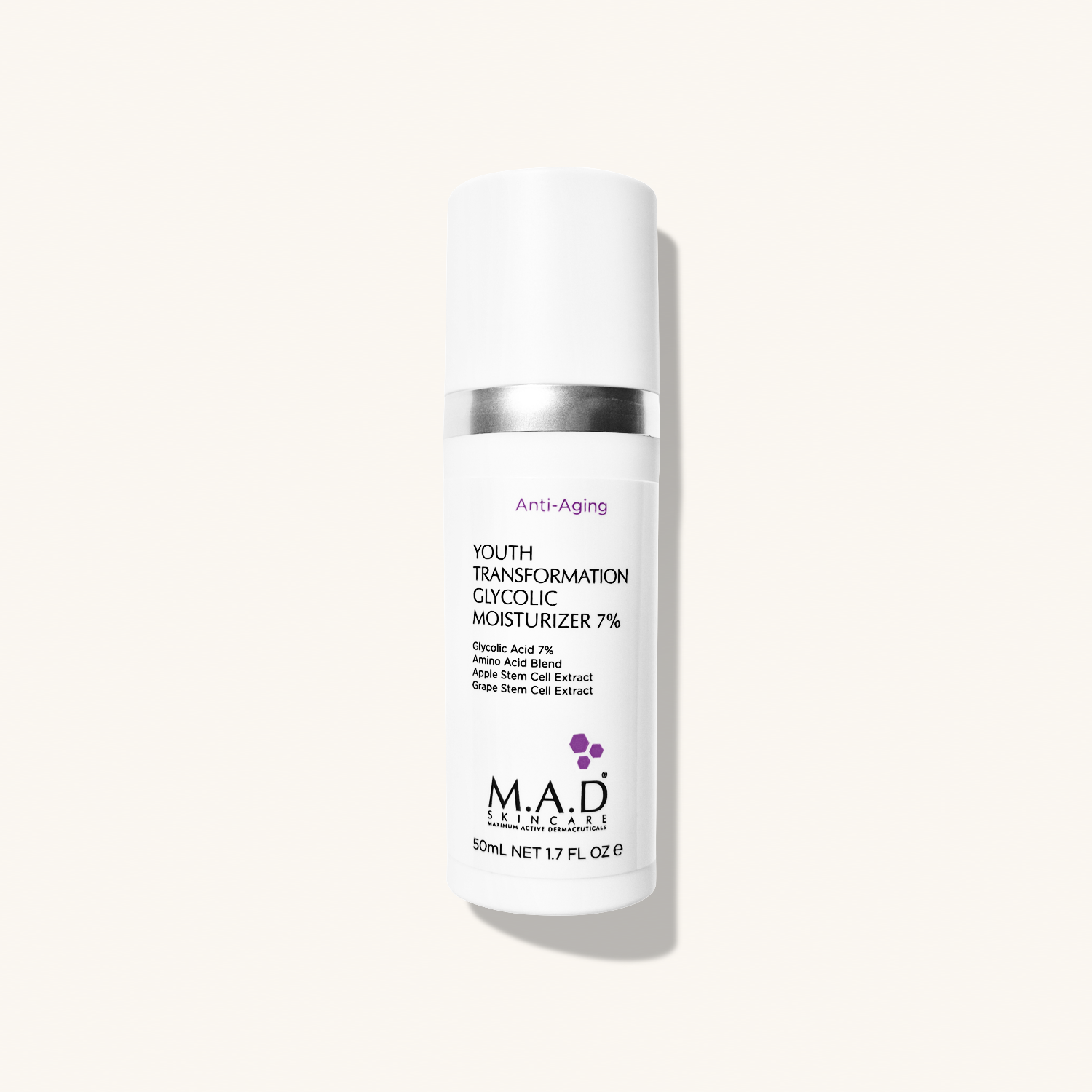 M.A.D SKINCARE Youth Transformation Glycolic Moisturizer 7% — Омолаживающий увлажняющий крем с 7% гликолевой кислотой