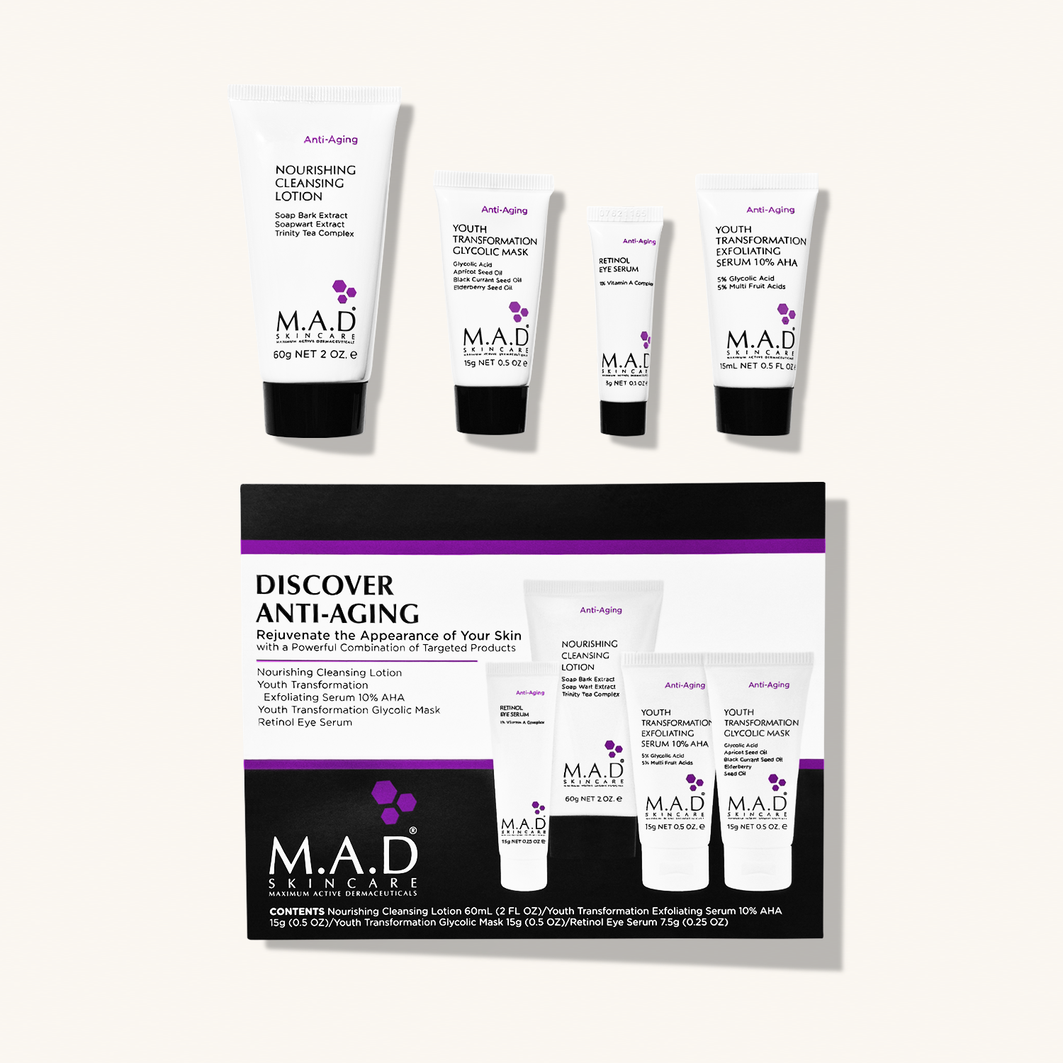 M.A.D SKINCARE Discover Anti - Aging Kit — Дорожный набор препаратов для омоложения кожи