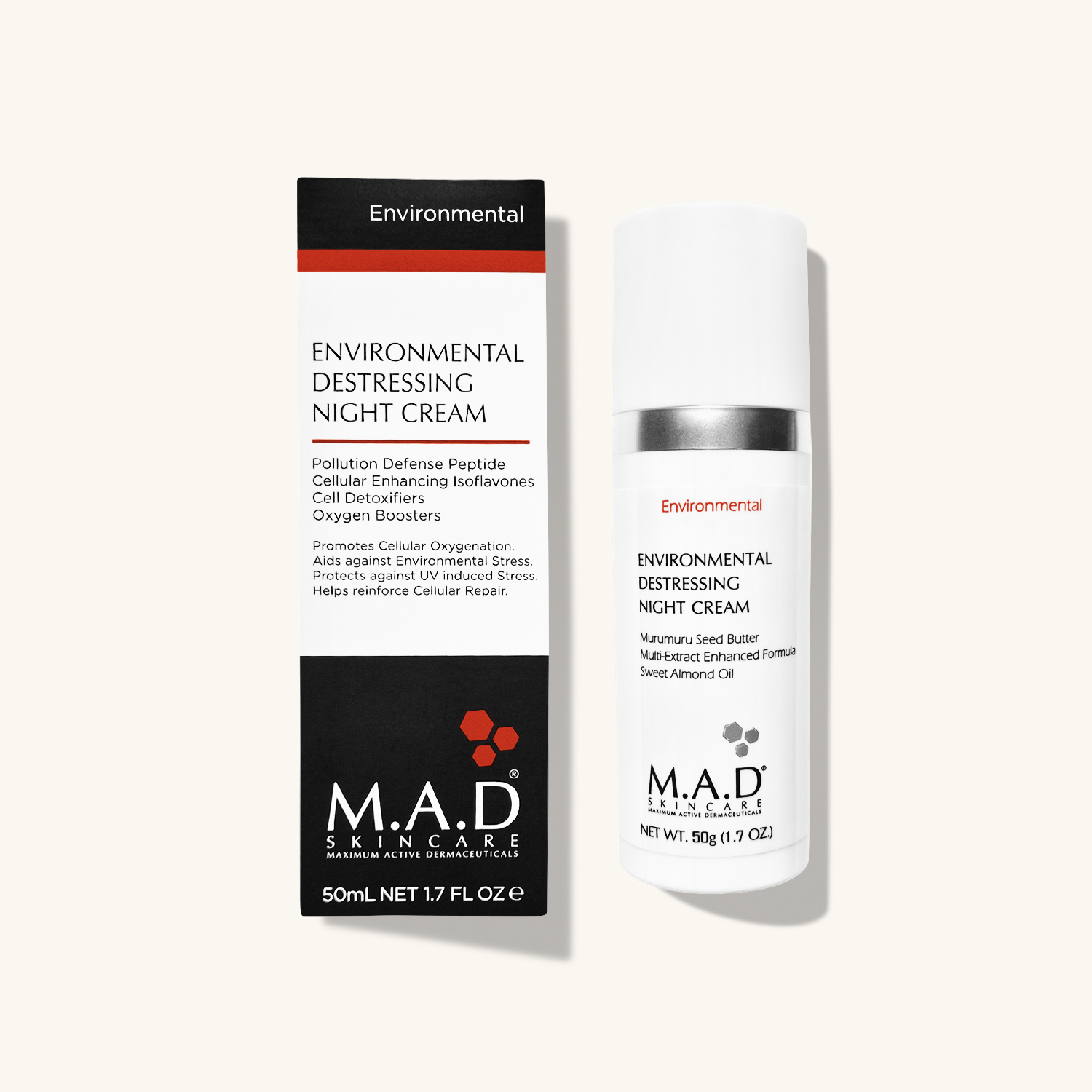 M.A.D SKINCARE Environmental Destressing Night Cream — Восстанавливающий ночной крем Антистресс