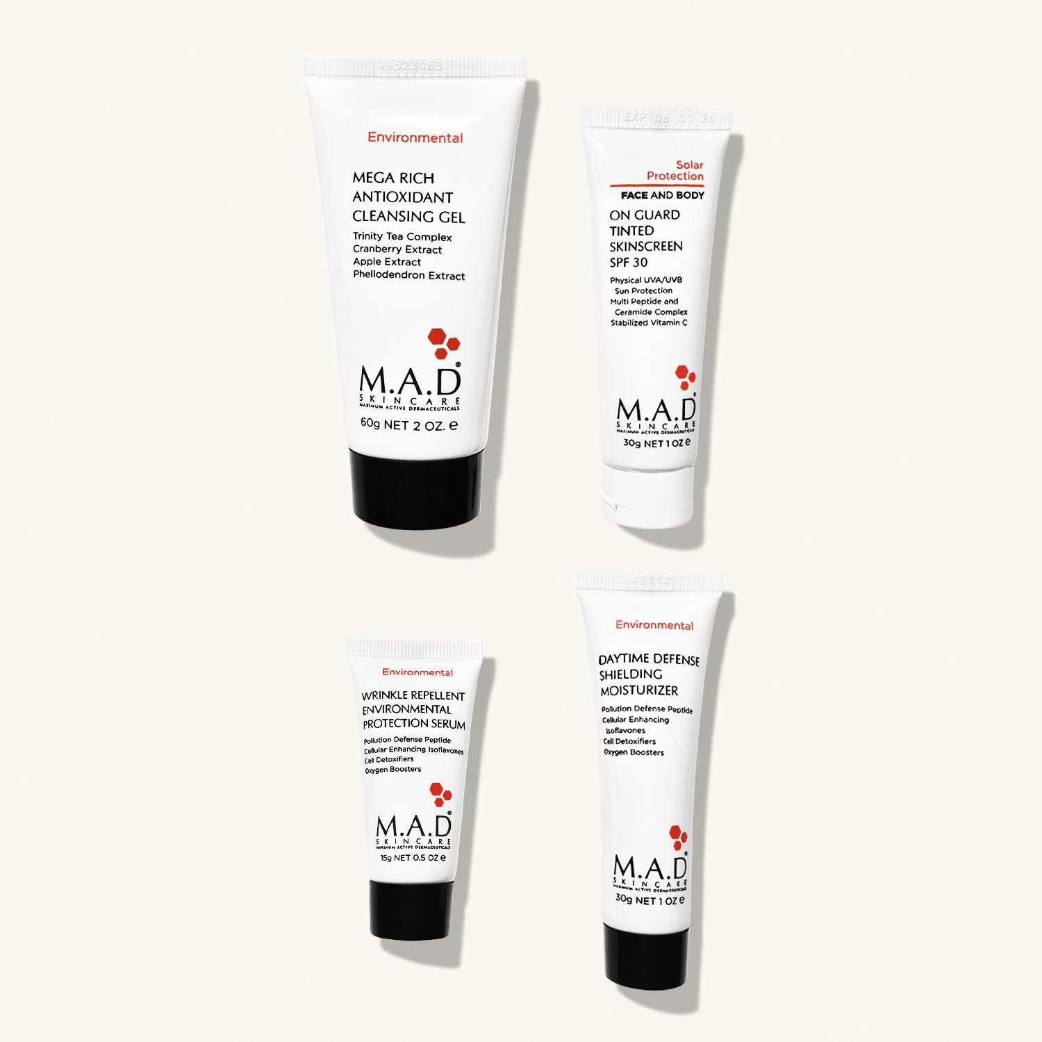 M.A.D SKINCARE Discover Defense Environmental Kit — Дорожный набор препаратов для восстановления и антиоксидантной защиты кожи