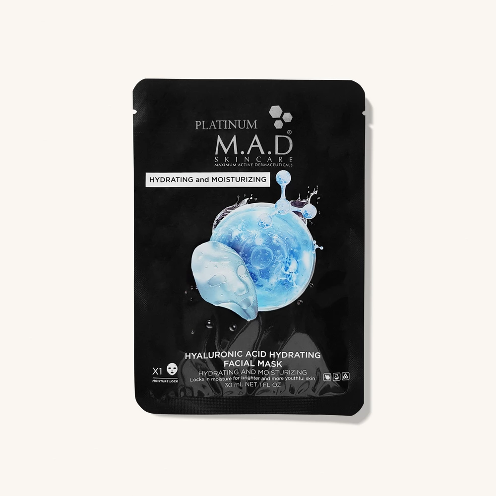 M.A.D SKINCARE - Platinum Hyaluronic Acid Hydrating Facial Mask