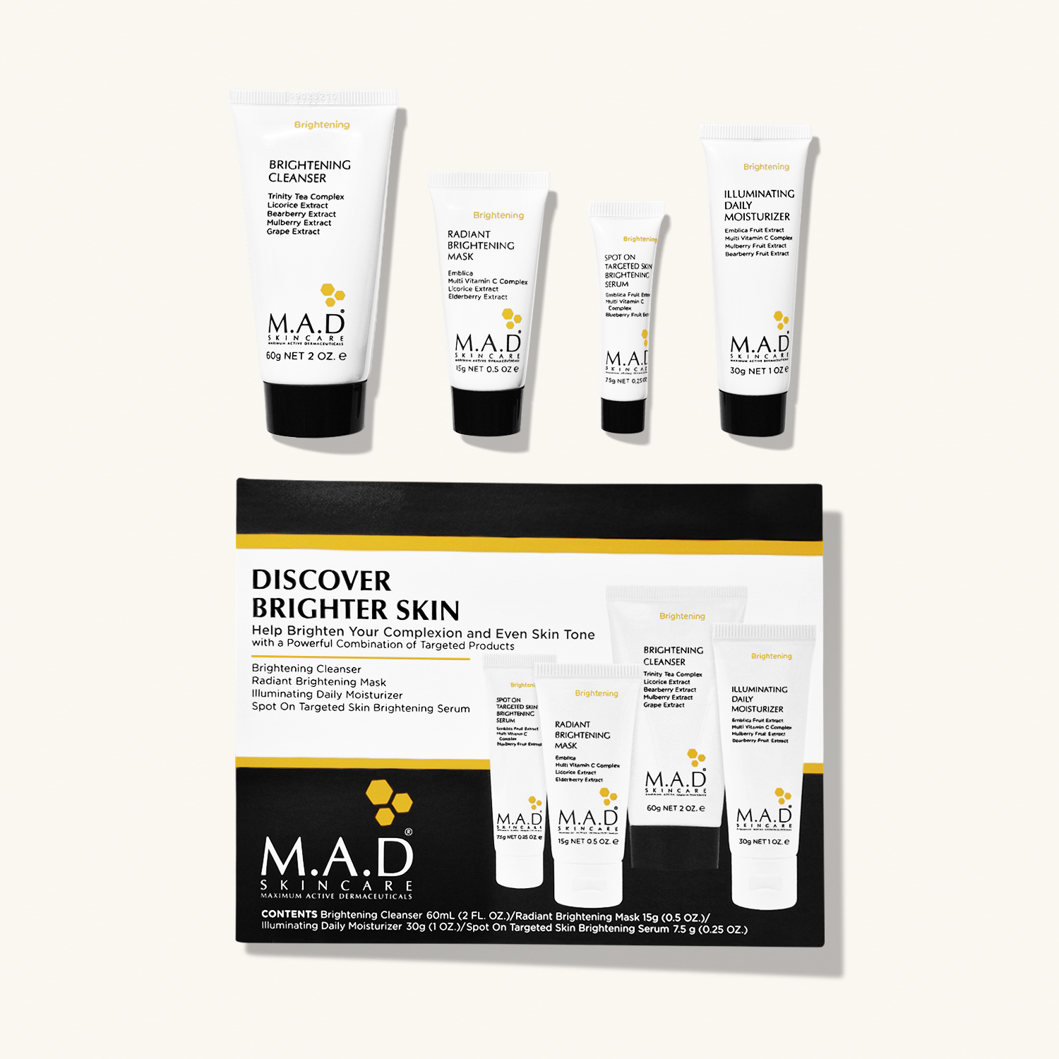 M.A.D SKINCARE Discover Brighter Skin Kit — Дорожный набор препаратов для осветления кожи