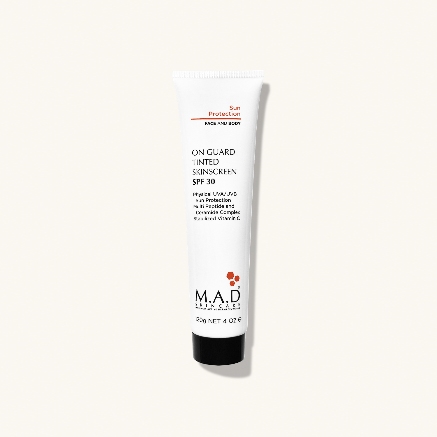 M.A.D SKINCARE On Guard Tinted Skinscreen SPF 30 — Защитный маскирующий крем для лица и тела SPF 30
