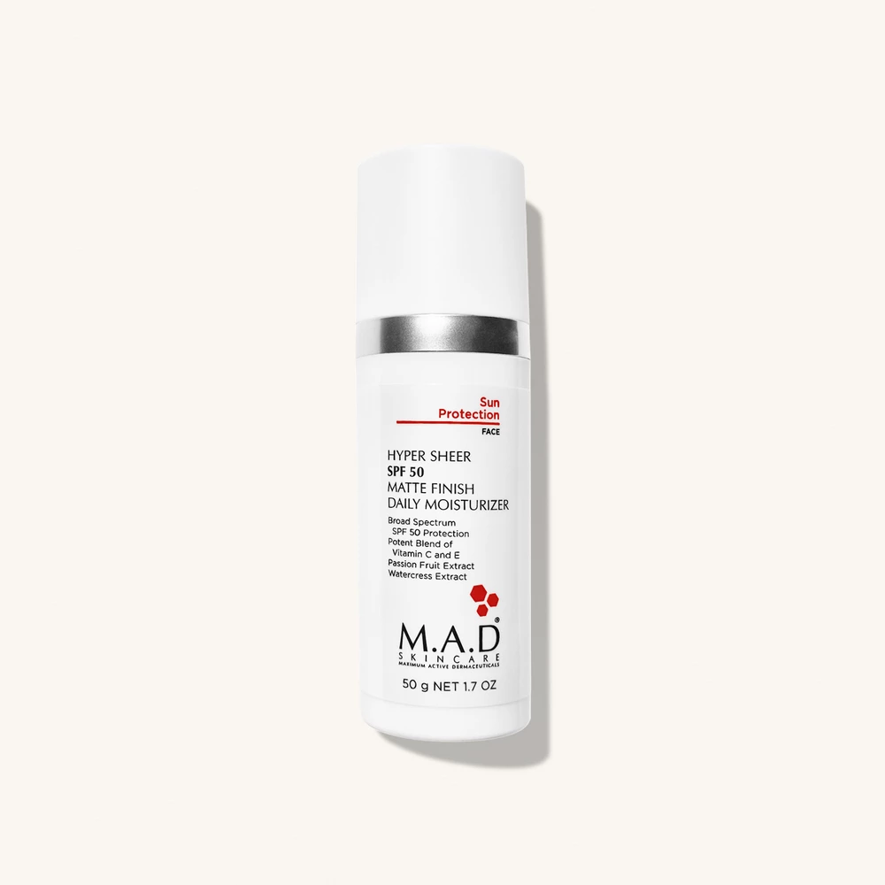 M.A.D SKINCARE - Hyper Sheer SPF 50 Matte Finish Daily Moisturizer