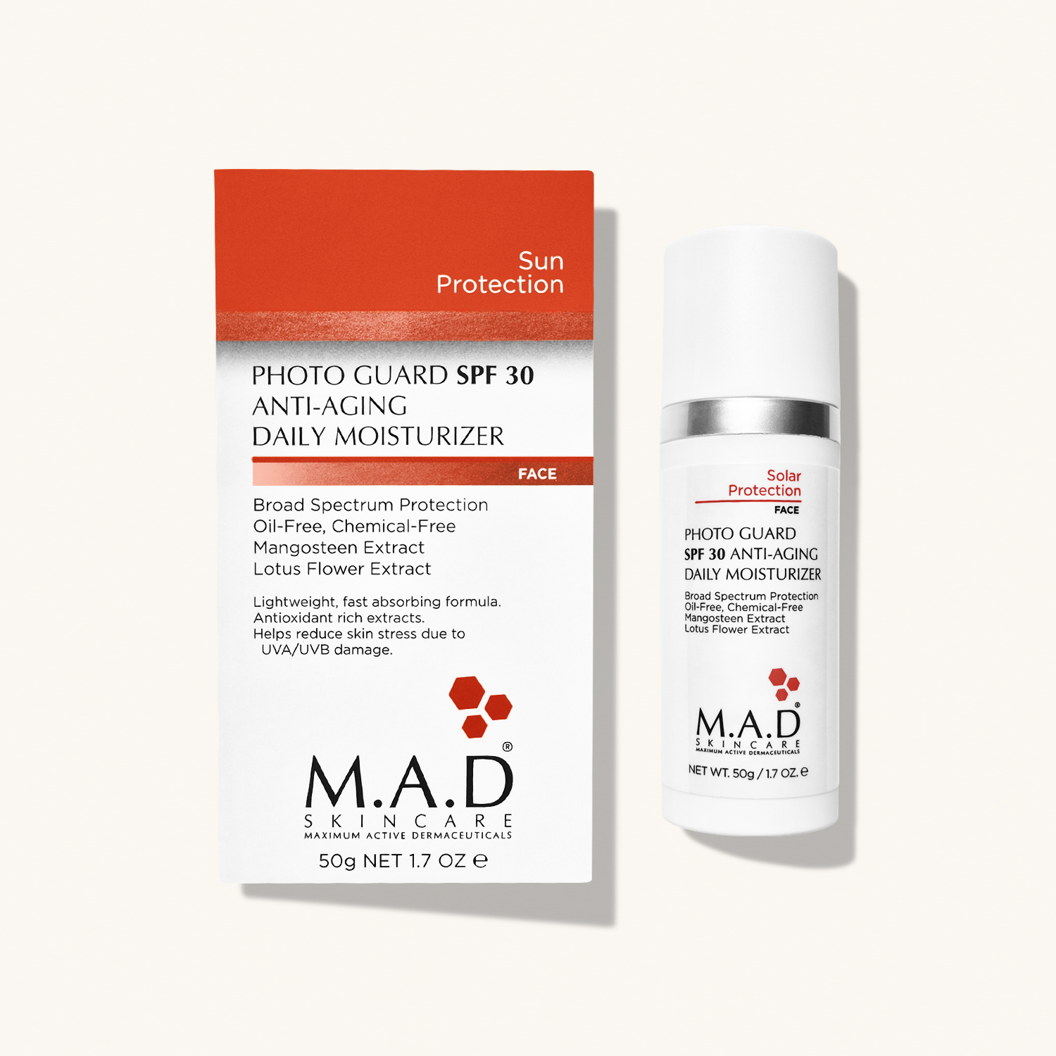 M.A.D SKINCARE Photo Guard SPF 30 Anti Aging Daily Moisturizer — Омолаживающий и увлажняющий крем-защита под макияж с защитой SPF 30