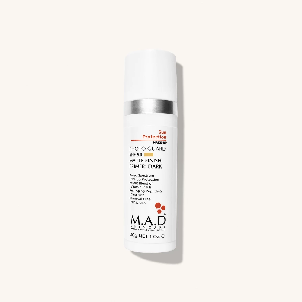 M.A.D SKINCARE - Photo Guard SPF 50 Matte Finish Primer - Dark