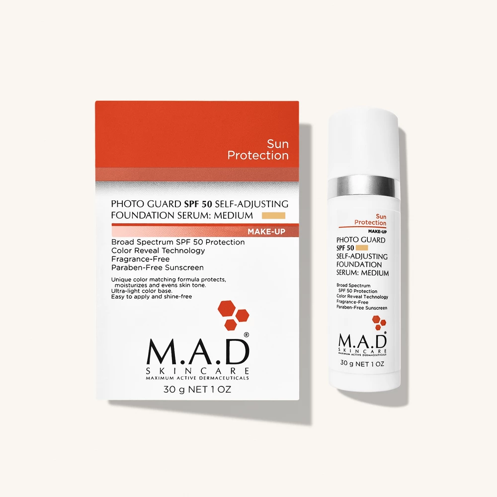 M.A.D SKINCARE - Photo Guard SPF 50 Self Adjusting Foundation Serum Medium