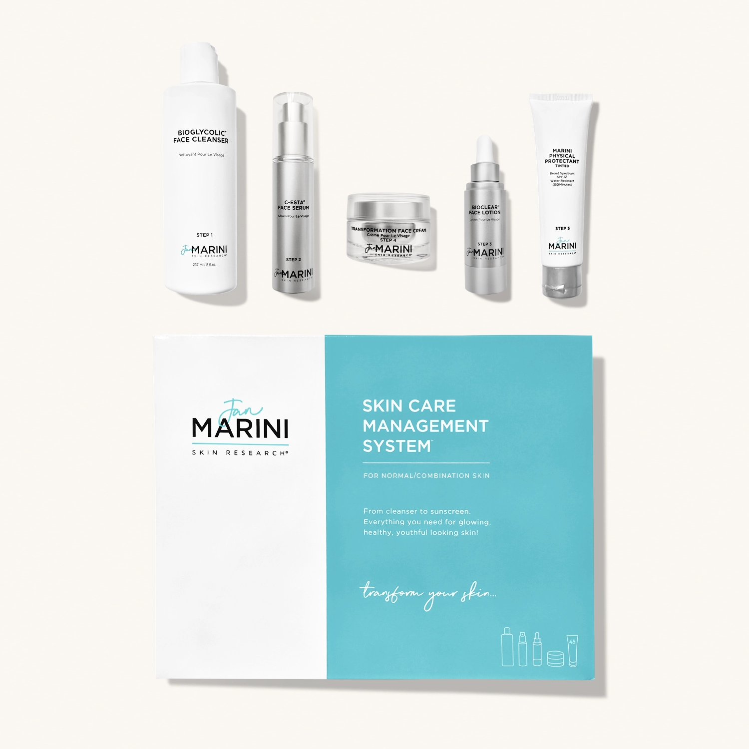 JAN MARINI Skin Care Management System (Normal - Combo) SPF 45 — Система ухода для нормальной и комбинированной кожи c SPF 45