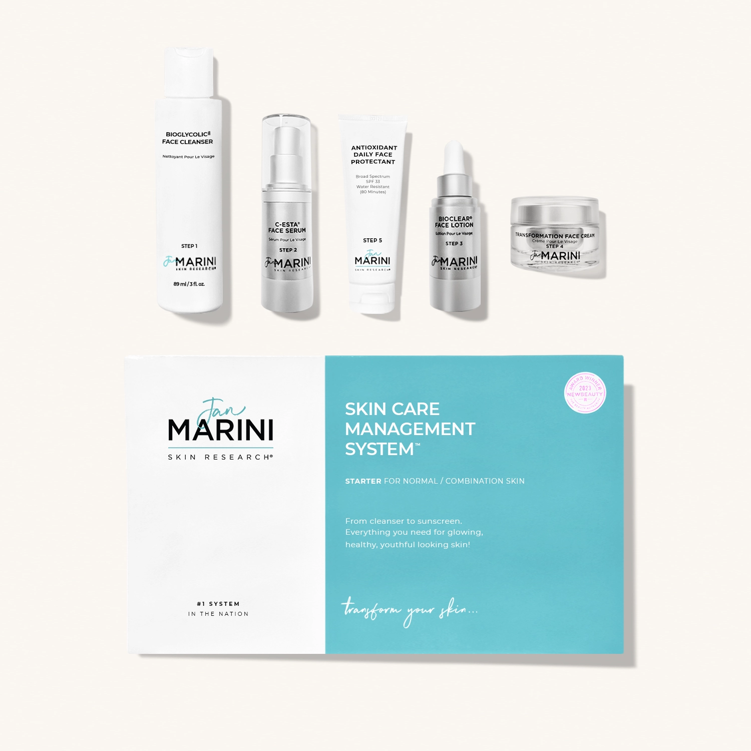 JAN MARINI Starter Skin Care Management System (Normal - Combo Skin) SPF 33 — Система ухода для нормальной кожи с SPF 33