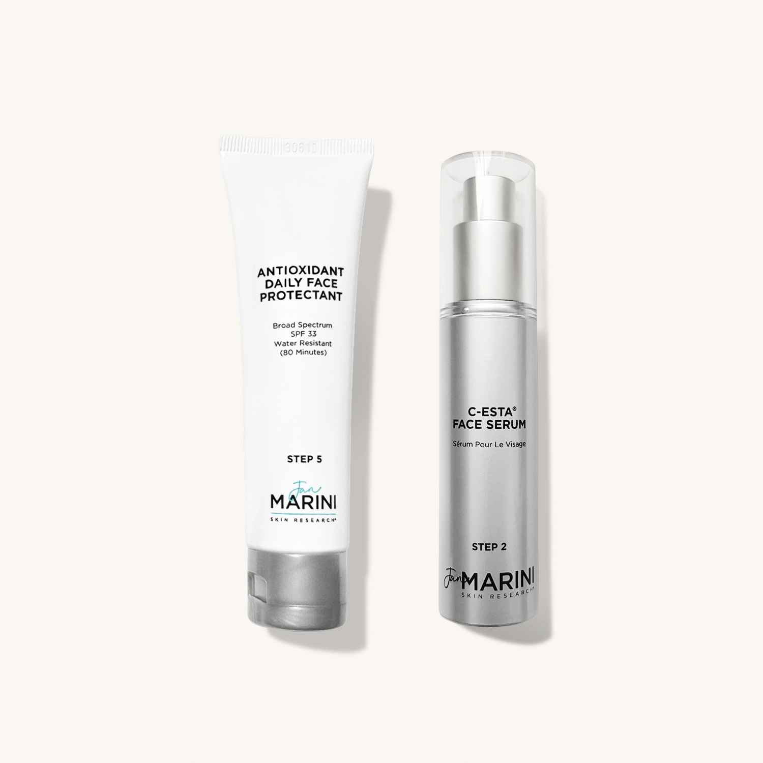 JAN MARINI Rejuvenate & Protect DFP (C - Esta Face Serum + Antioxidant Daily Face Protectant SPF 33) — Набор для ремоделирования кожи с SPF 33