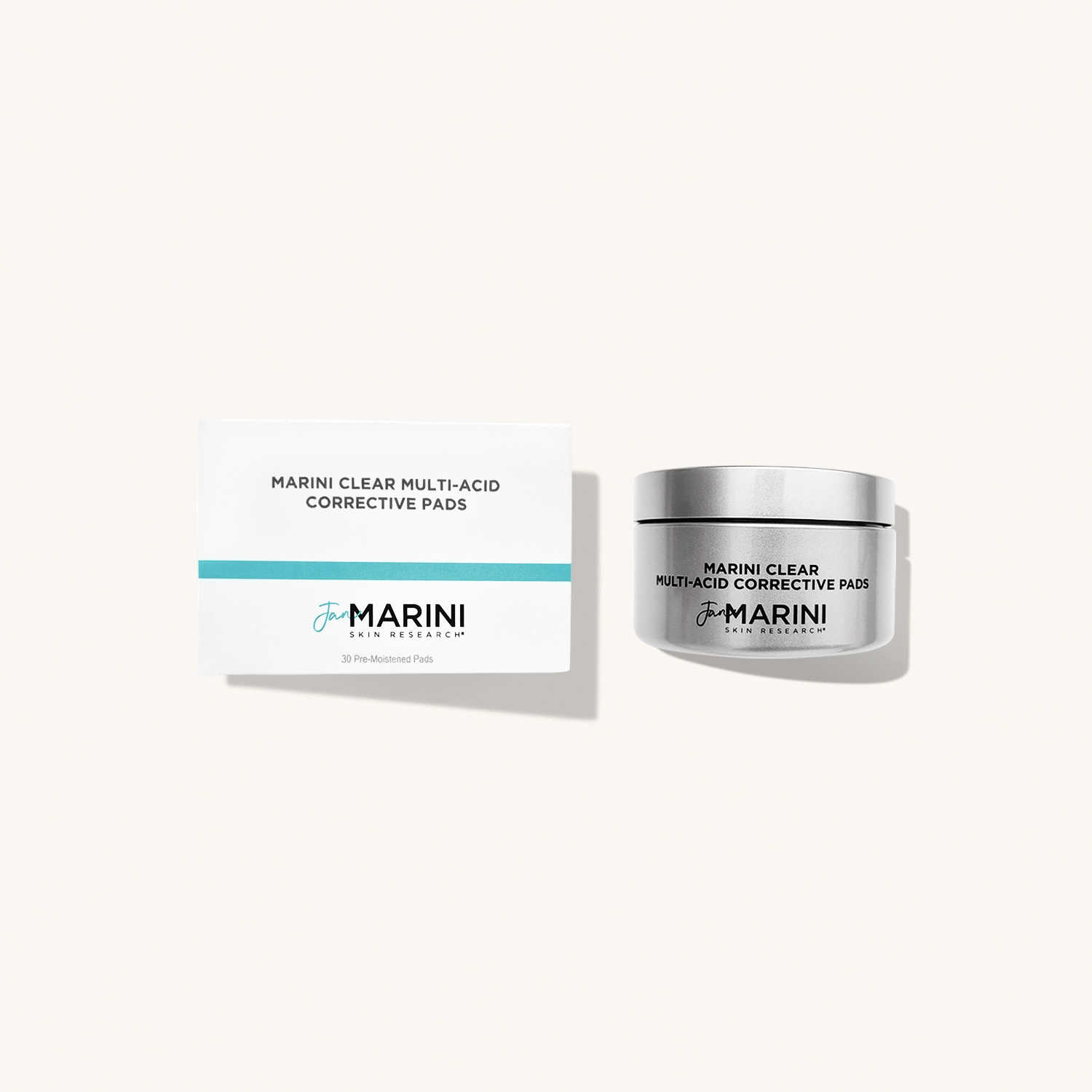 JAN MARINI Marini Clear Multi - Acid Corrective Pads — Мультикислотные корректирующие пилинг - диски для комбинированной, жирной и склонной к воспалениям кожи