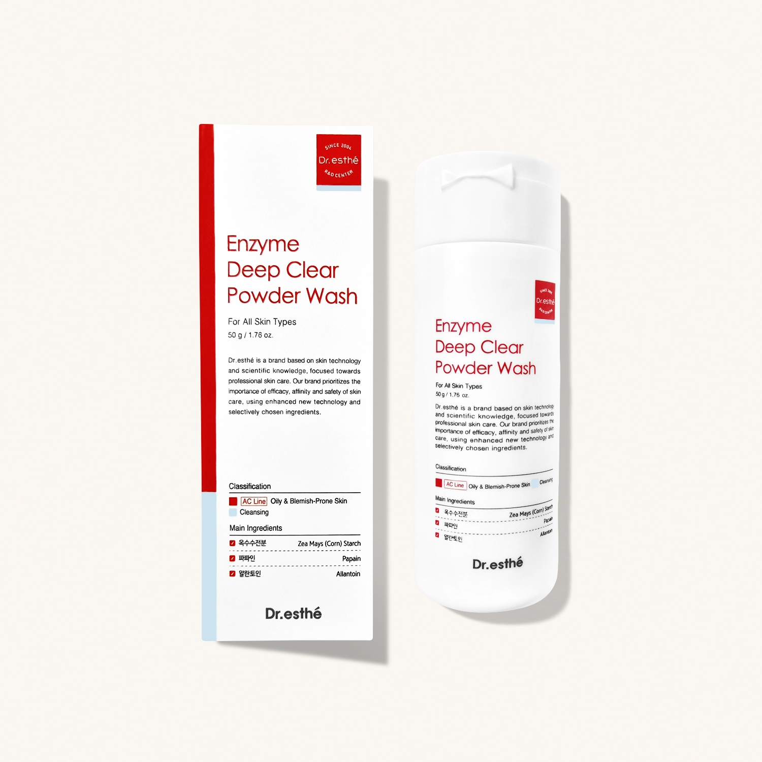 DR. ESTHE Enzyme Deep Clear Powder Wash — Энзимная пудра для глубокого очищения