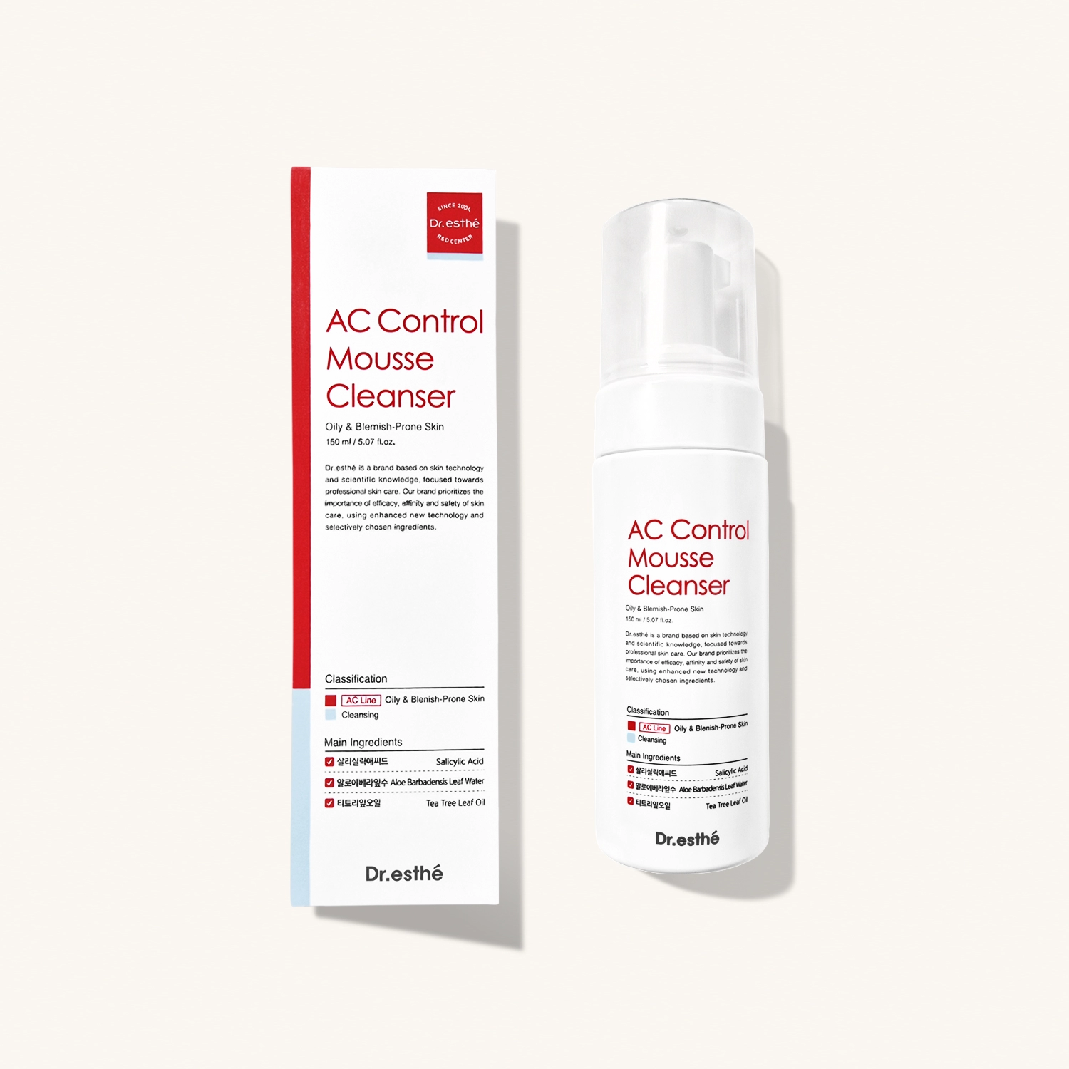 DR. ESTHE AC Control Mousse Cleanser — Очищающий мусс для жирной и проблемной кожи