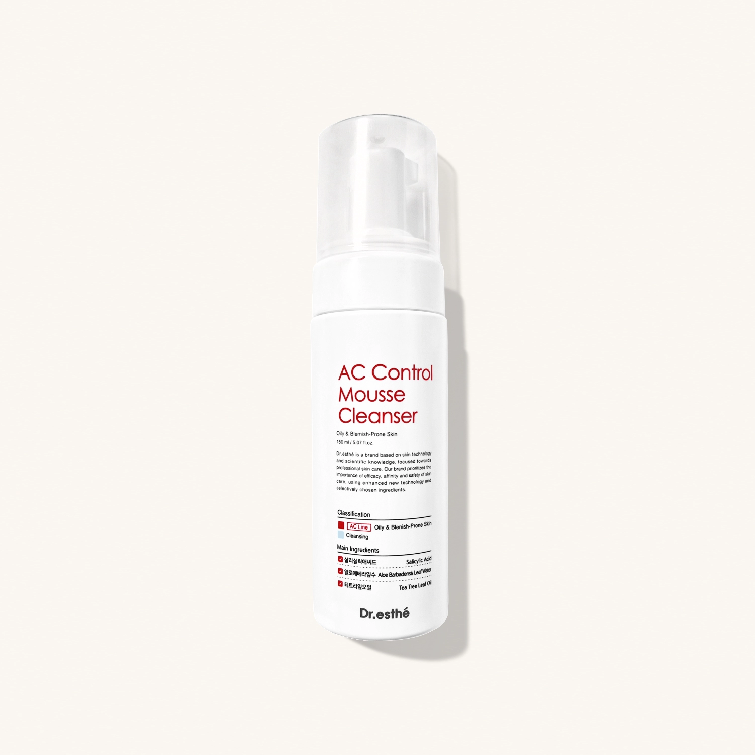 DR. ESTHE AC Control Mousse Cleanser — Очищающий мусс для жирной и проблемной кожи