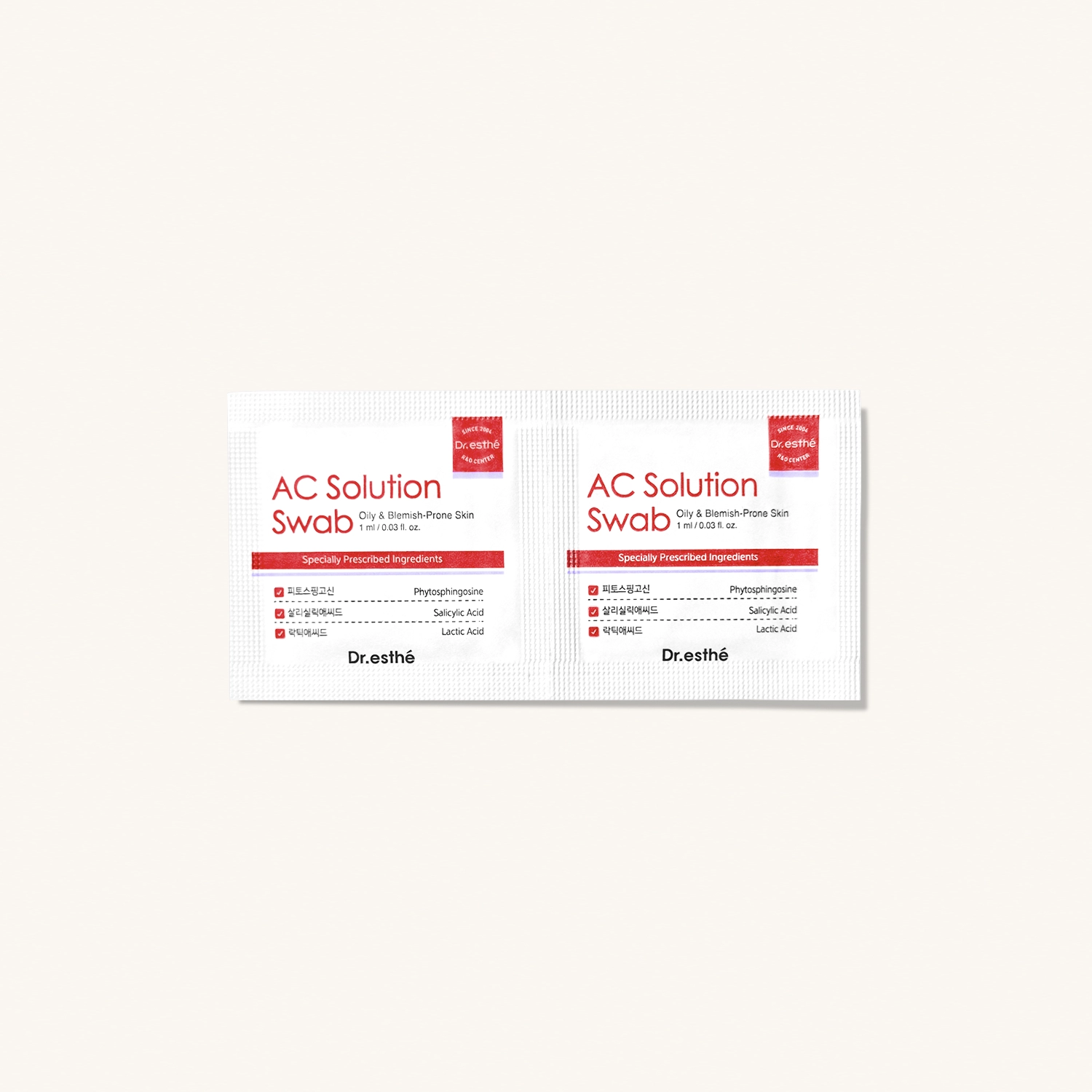 DR. ESTHE AC Solution Swab — Салфетки для проблемной кожи