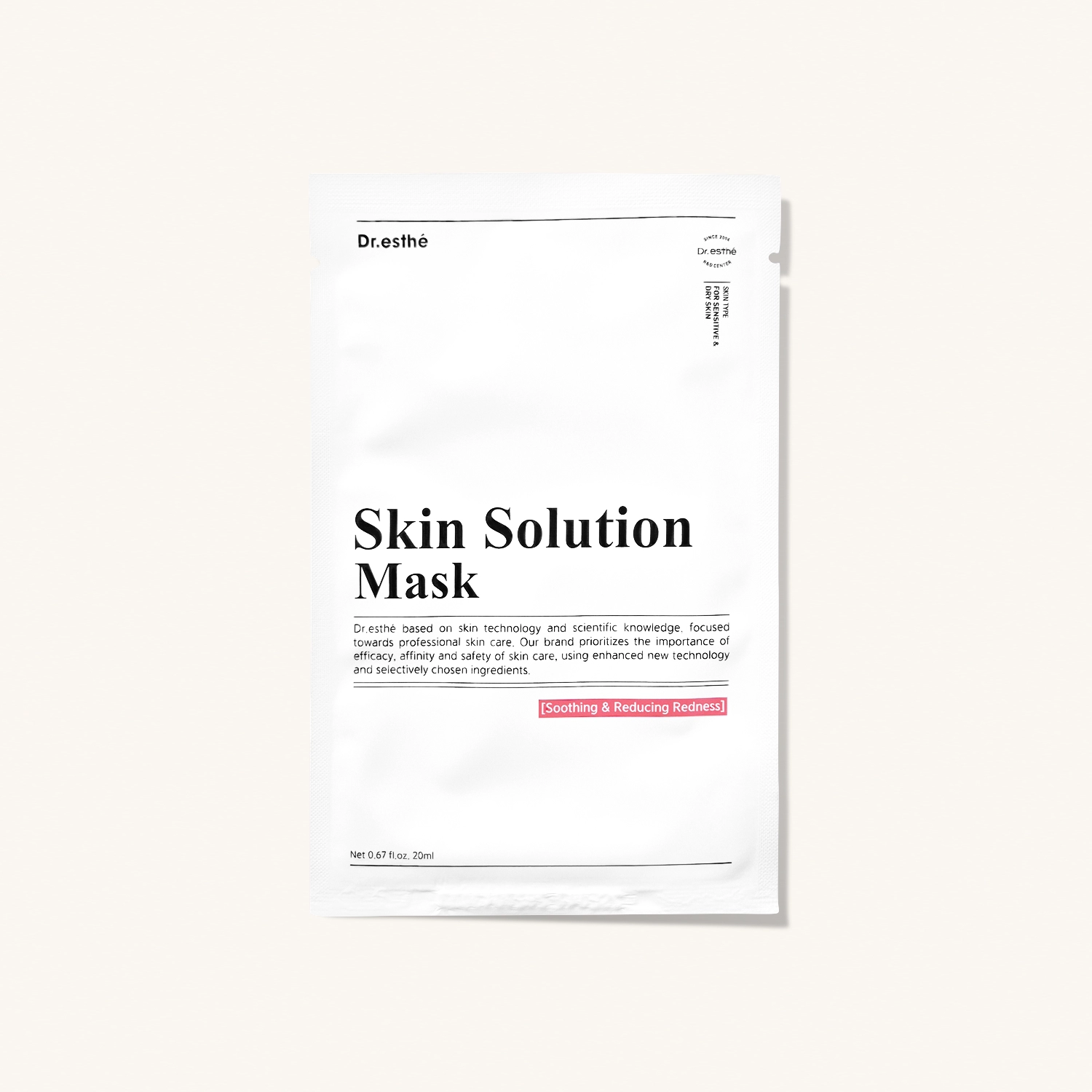 DR. ESTHE Skin Solution Mask — Маска успокаивающая и снимающая покраснения